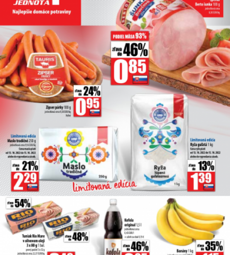 COOP Jednota  SUPERMARKET leták od 13. 10. 2022 do 26. 10. 202