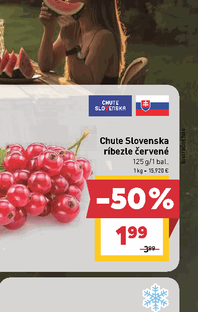 Chute Slovenska f ríbezle červené a