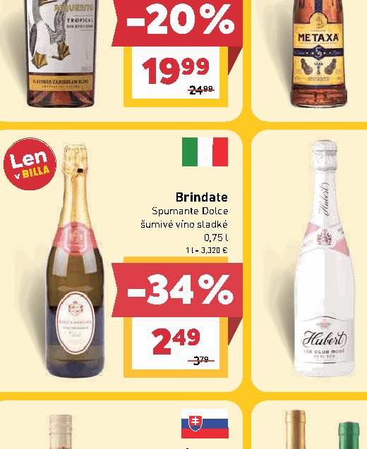 Brindate Spumante Dolce šumivé víno sladké