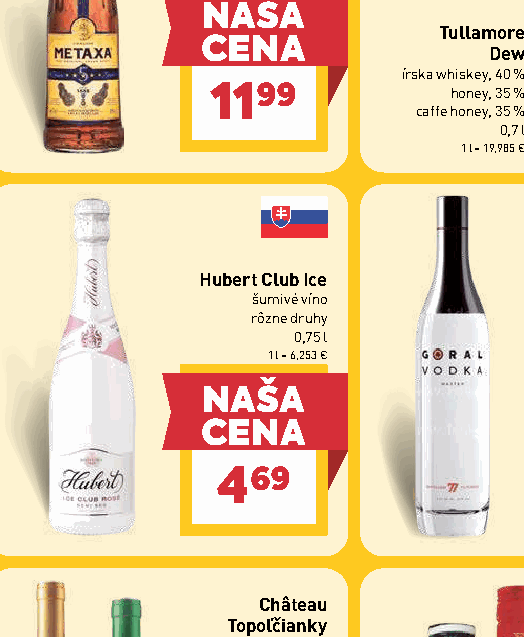 Hubert Club Ice šumivé víno rôzne druhy
