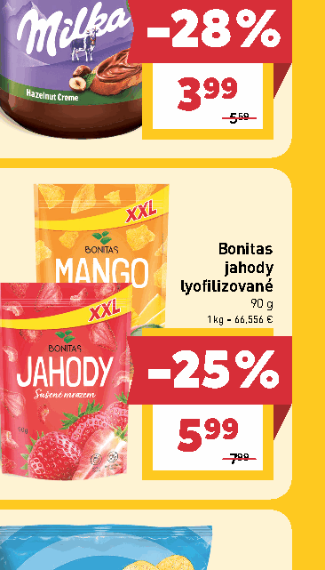 Bonitas jahody lyofilizované