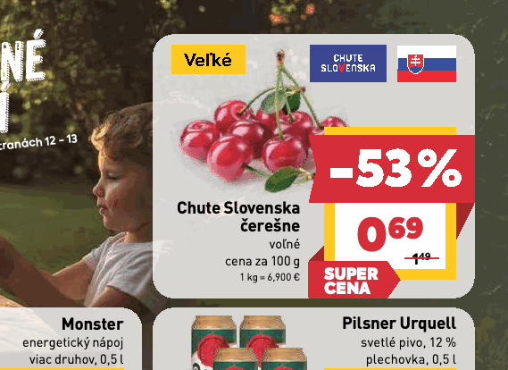 Chute Slovenska čerešne voľné