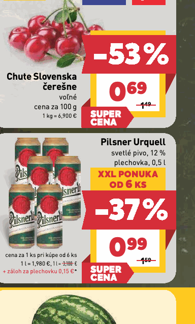 Pilsner Urquell svetlé pivo, 12 % plechovka, 0,5 l