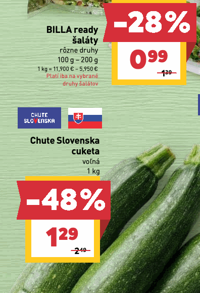Chute Slovenska cuketa voľná