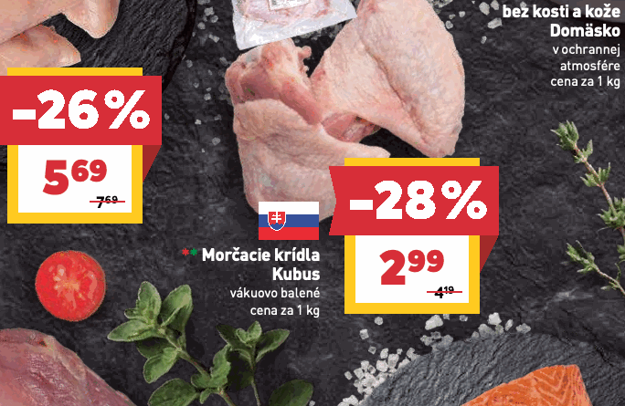 Morčacie krídla Kubus vákuovo balené