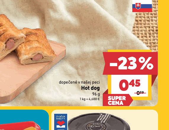 dopečené v našej peci Hot dog