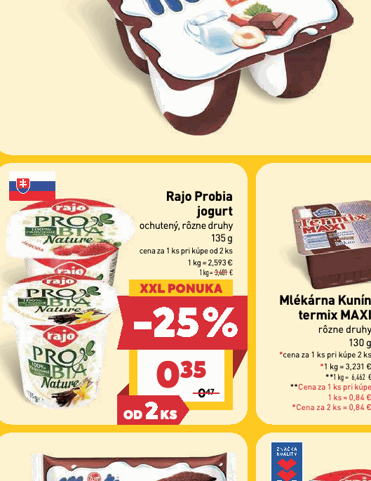 Rajo Probia jogurt ochutený, rôzne druhy