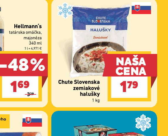 Chute Slovenska zemiakové halušky