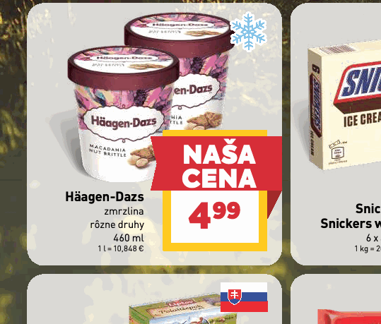 Häagen-Dazs zmrzlina rôzne druhy