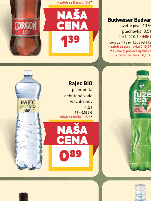 Rajec BIO pramenitá ochutená voda viac druhov