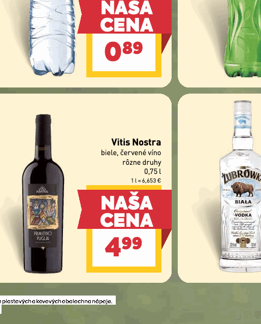 Vitis Nostra biele, červené víno rôzne druhy
