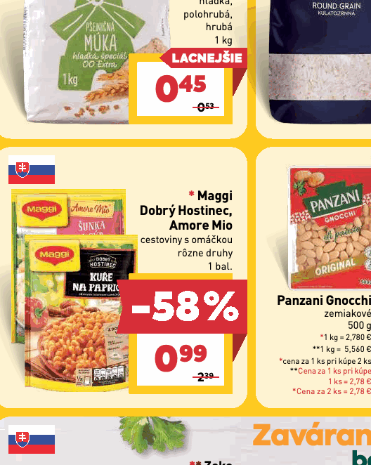 Maggi Dobrý Hostinec, Amore Mio cestoviny s omáčkou rôzne druhy