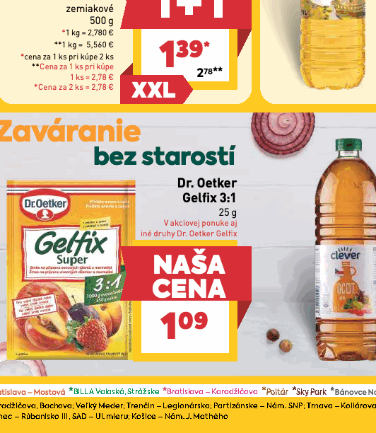 Gelfix 3:1 iné druhy Dr. Oetker Gelfix