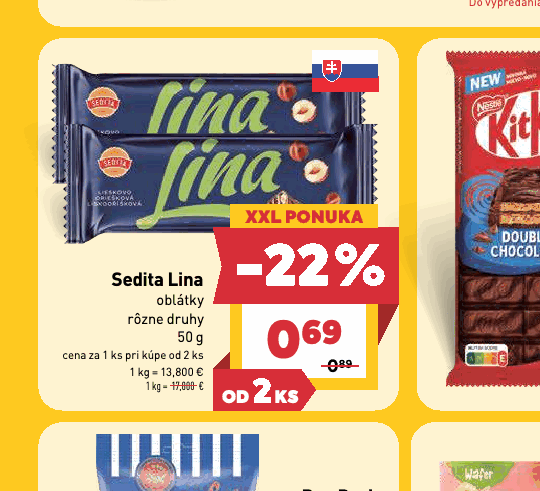 Sedita Lina oblátky rôzne druhy