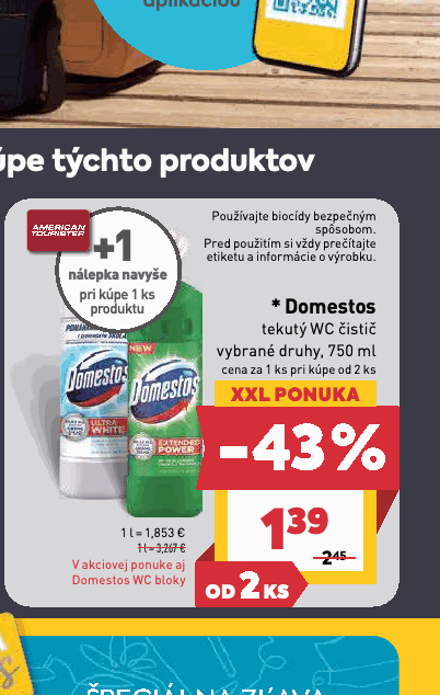 Domestos tekutý WC čistič vybrané druhy, 750 ml