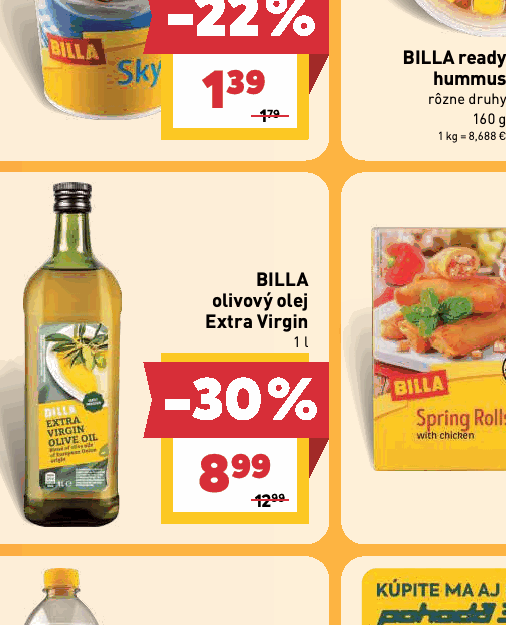 BILLA olivový olej Extra Virgin