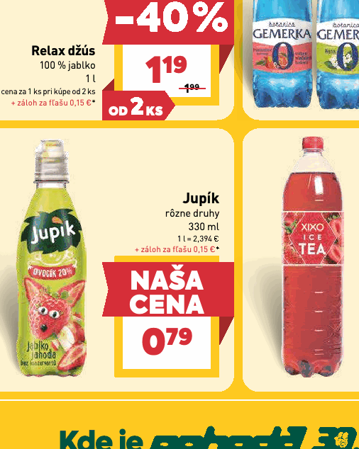 Jupík rôzne druhy