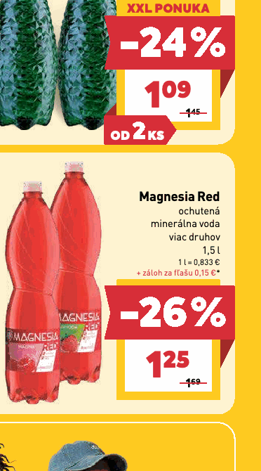 Magnesia Red ochutená minerálna voda viac druhov