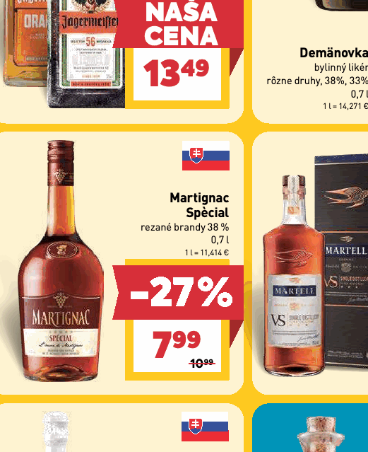Martignac Spècial rezané brandy 38 %