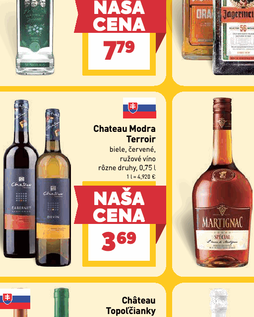 Terroir biele, červené, ružové víno rôzne druhy, 0,75 l