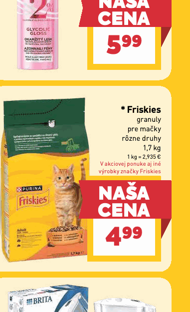 rôzne druhy výrobky značky Friskies