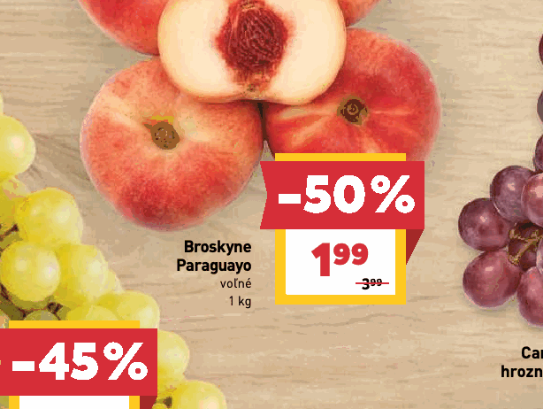 Broskyne Paraguayo voľné