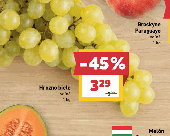 Hrozno biele voľné