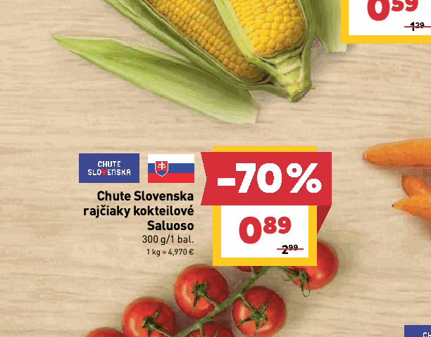 Chute Slovenska rajčiaky kokteilové Saluoso