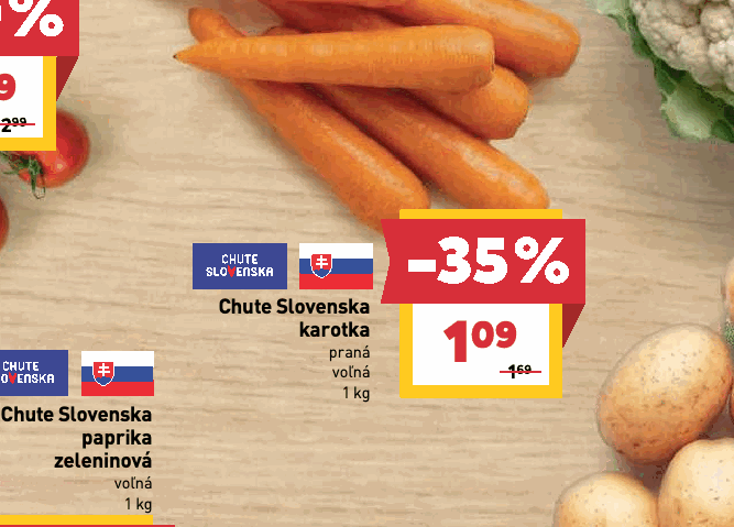 Chute Slovenska karotka praná voľná