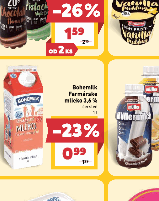 Bohemilk Farmárske mlieko 3,6 % čerstvé