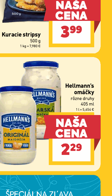 Hellmann’s omáčky rôzne druhy