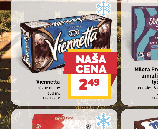Viennetta rôzne druhy