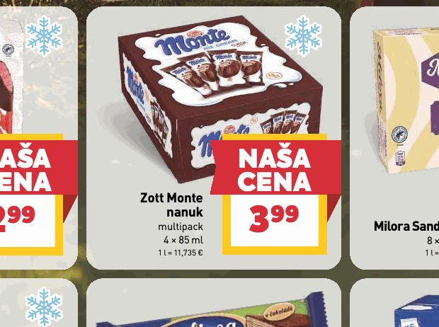 Zott Monte nanuk multipack