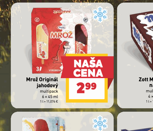 Mrož Originál jahodový multipack