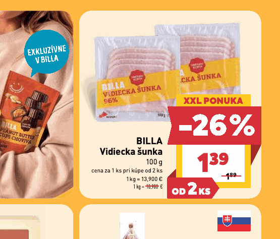 BILLA Vidiecka šunka