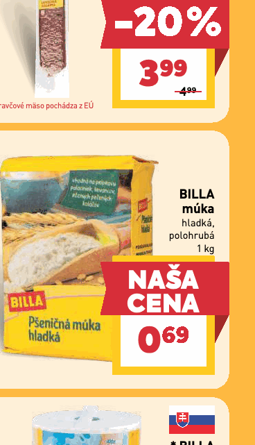 BILLA múka hladká, polohrubá