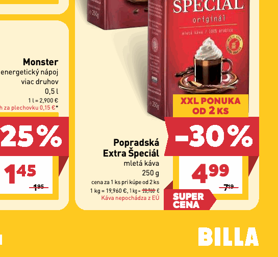 Popradská Extra Špeciál mletá káva