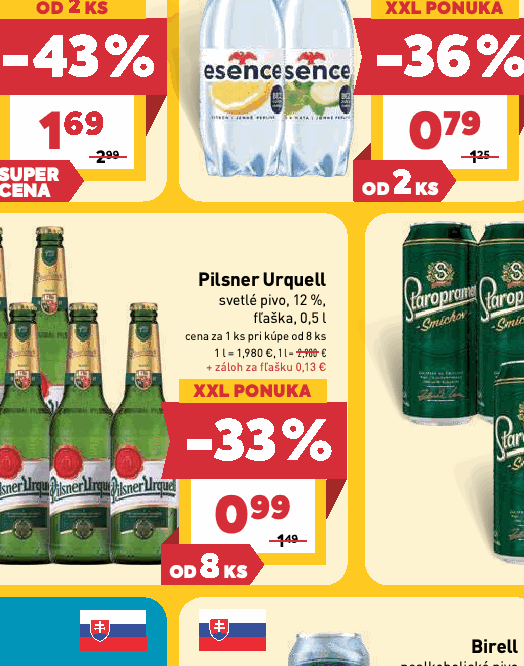 Pilsner Urquell svetlé pivo, 12 %, fľaška, 0,5 l