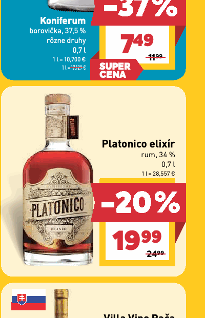 Platonico elixír rum, 34 %