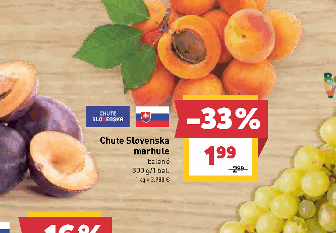 Chute Slovenska marhule balené