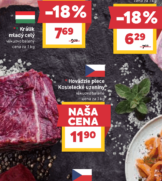 Hovädzie plece Kostelecké uzeniny vákuovo balené