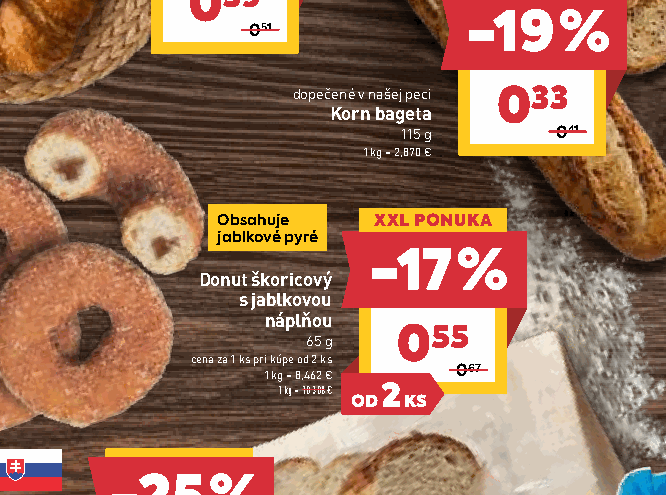 Donut škoricový s jablkovou náplňou