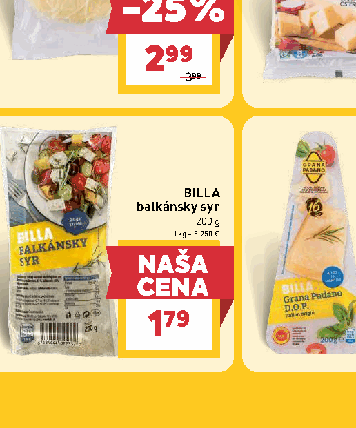 BILLA balkánsky syr