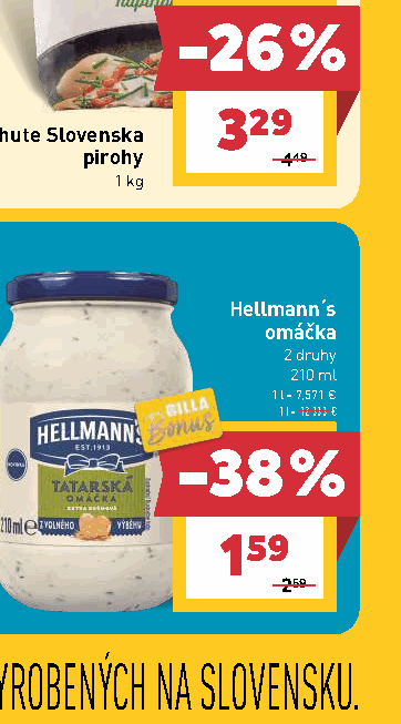 Hellmann´s omáčka 2 druhy