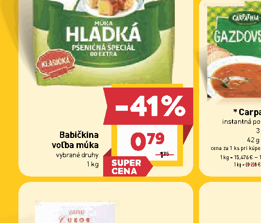 Babičkina voľba múka vybrané druhy