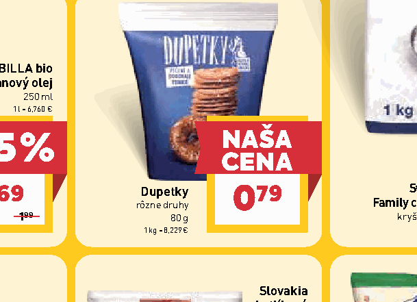 Dupetky rôzne druhy