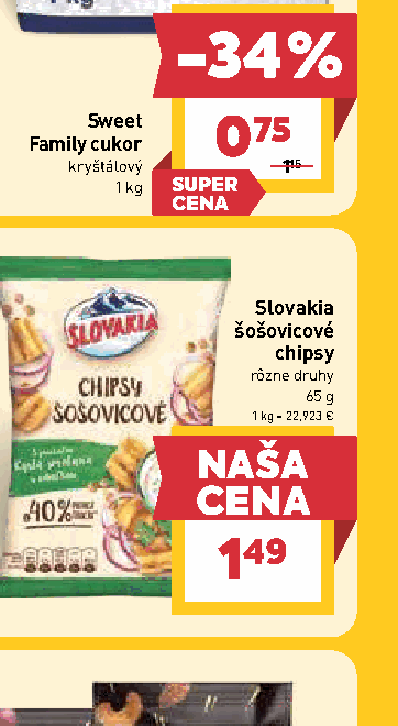 Slovakia šošovicové chipsy rôzne druhy