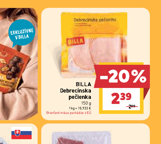 BILLA Debrecínska pečienka