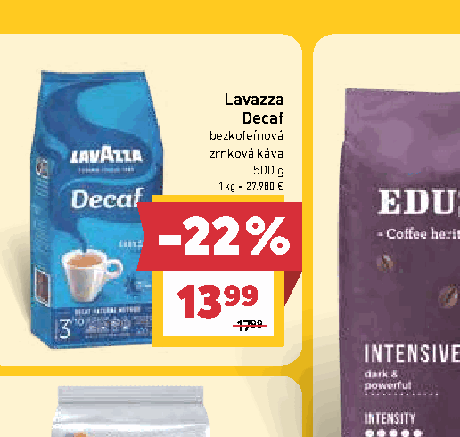 Lavazza Decaf bezkofeínová zrnková káva