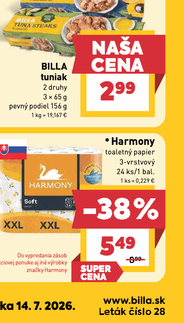 Harmony toaletný papier 3-vrstvový